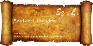 Szeicz Lizandra névjegykártya